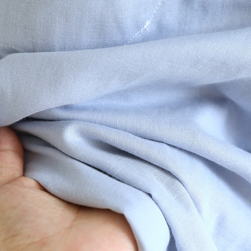Damen Pyjama aus Baumwolle mit Rüschenkragen – Camisole-Set - Nachtwäsche und Homewear