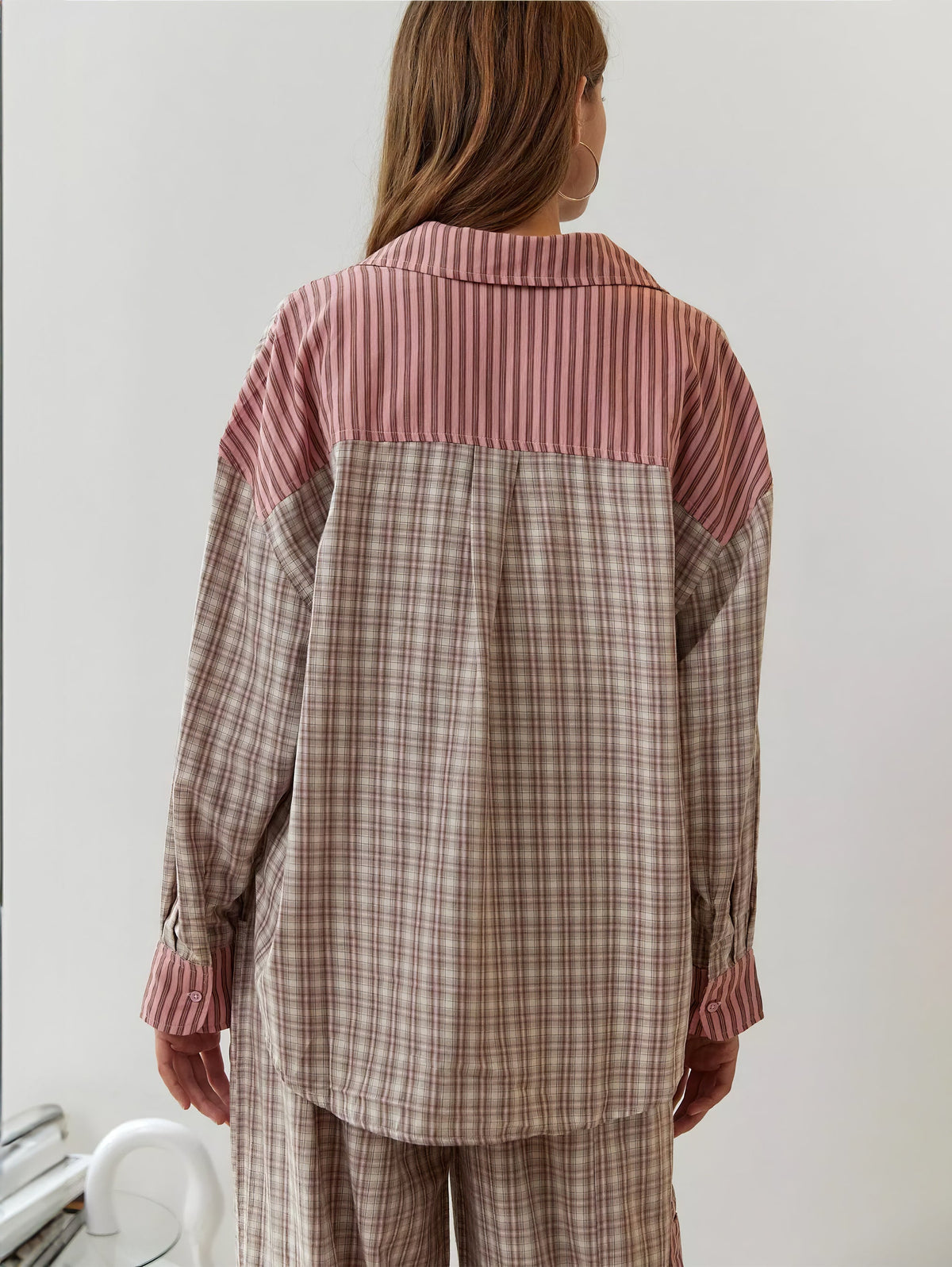Damen Schlafanzug mit langen Ärmeln und Hose – Zweiteiliges Pyjama-Set - Schlafanzug