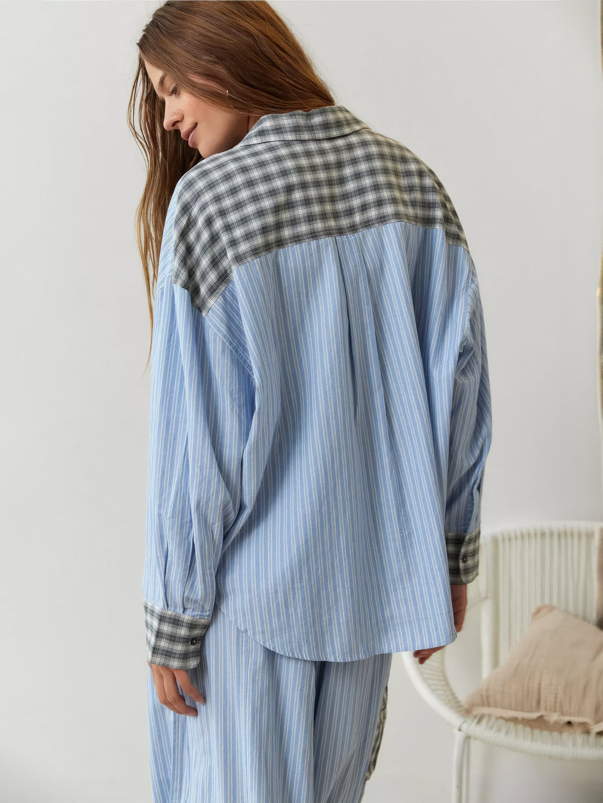 Damen Schlafanzug mit langen Ärmeln und Hose – Zweiteiliges Pyjama-Set - Schlafanzug