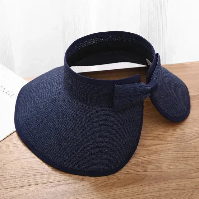 Damen-Sonnenhut mit UV-Schutz – Faltbar und Leicht für den Sommer - Marineblue - Damenhut