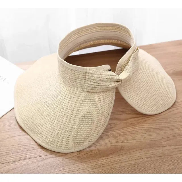 Damen-Sonnenhut mit UV-Schutz – Faltbar und Leicht für den Sommer - Beige - Damenhut