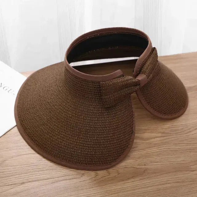 Damen-Sonnenhut mit UV-Schutz – Faltbar und Leicht für den Sommer - Kaffee - Damenhut