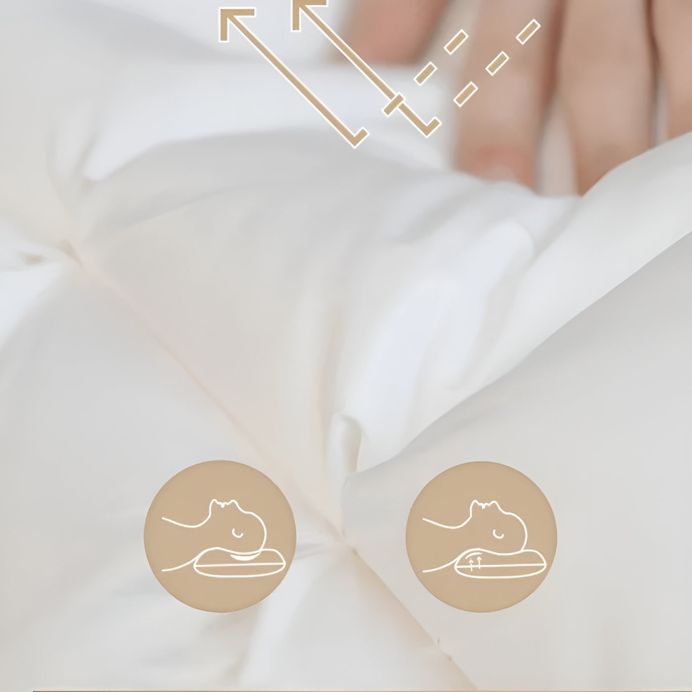 Daunenkissen mit Gänsedaunen – Luxuriös weich und hypoallergen | 100% Baumwolle mit optimaler Nackenstütze - Kissen