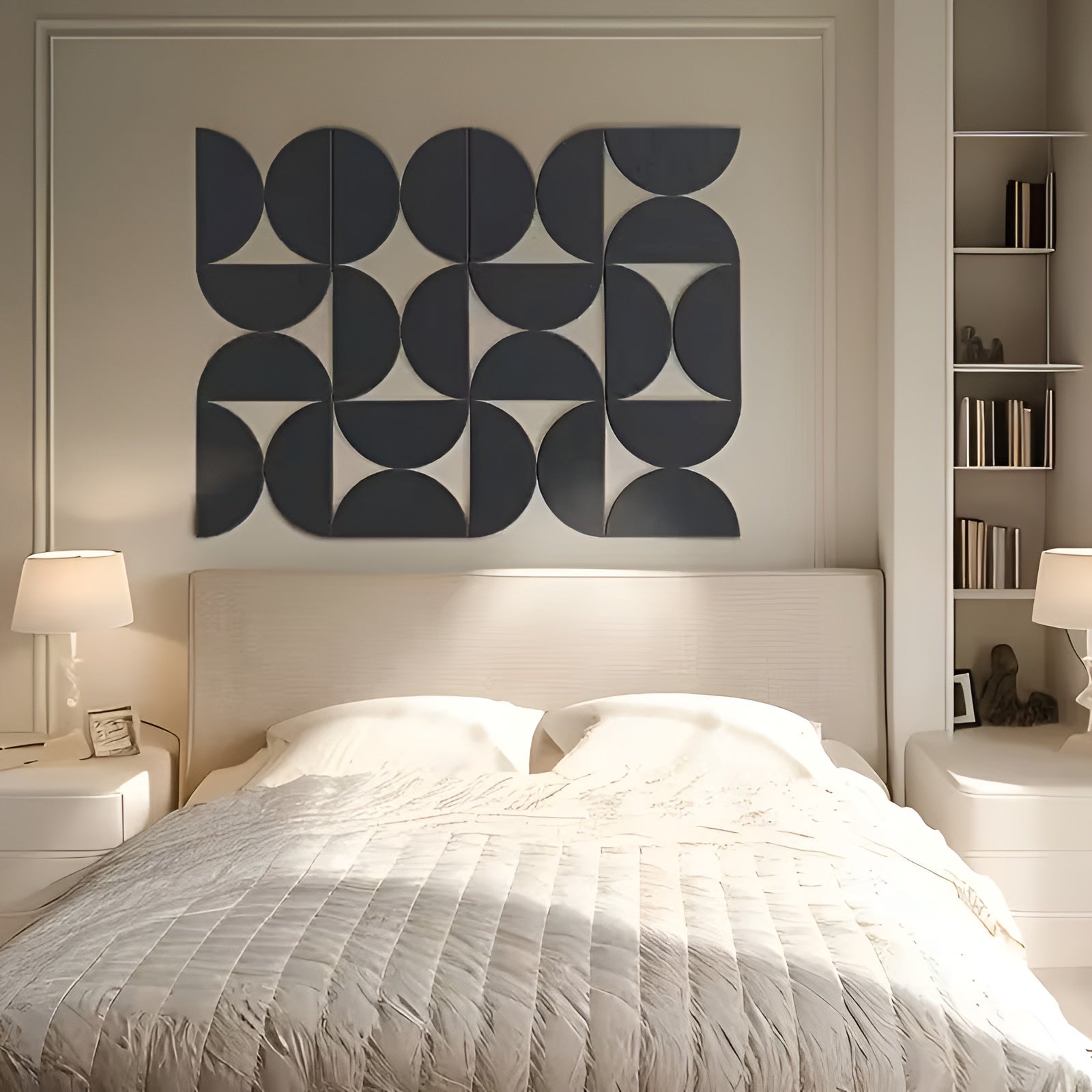Filz Pinnwand für Fotos & Nachrichten – Dekorative Fotowand | Ideal für Schlafzimmer Wohnzimmer oder Büro - Hellbraun