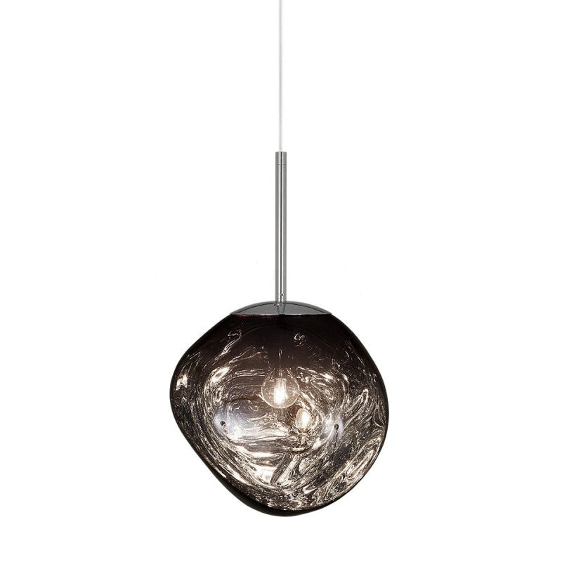 Design Pendelleuchte mit organischer Kugelform – stimmungsvolles Lichtobjekt - Ø 15 cm / Warm Braun-Rosa