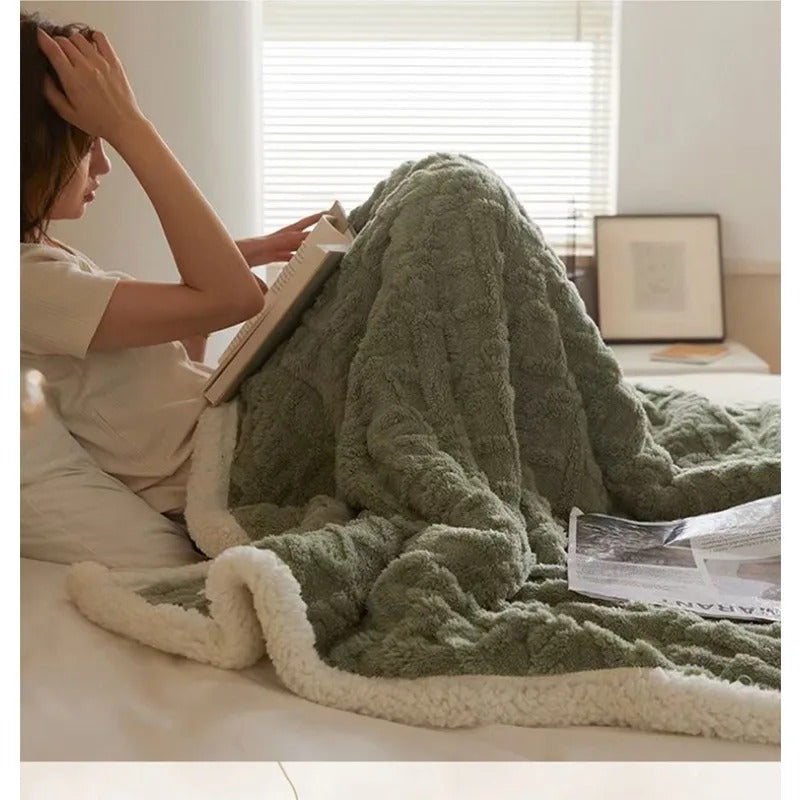 Dicke Winter-Fleece-Decke – weich warm und leicht - Decke