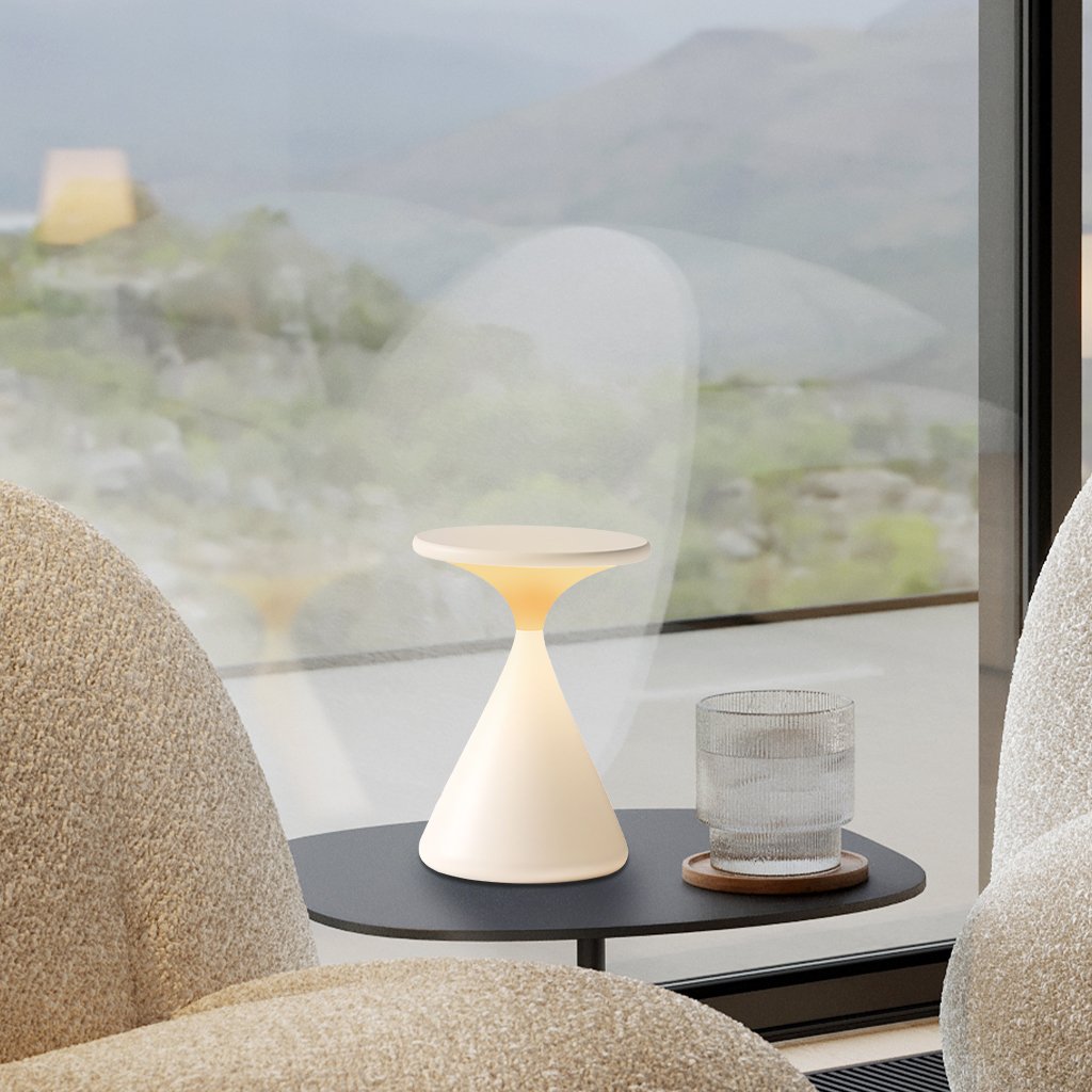 Dimmbare kabellose LED-Tischlampe im Sanduhr-Design - Tischlampe