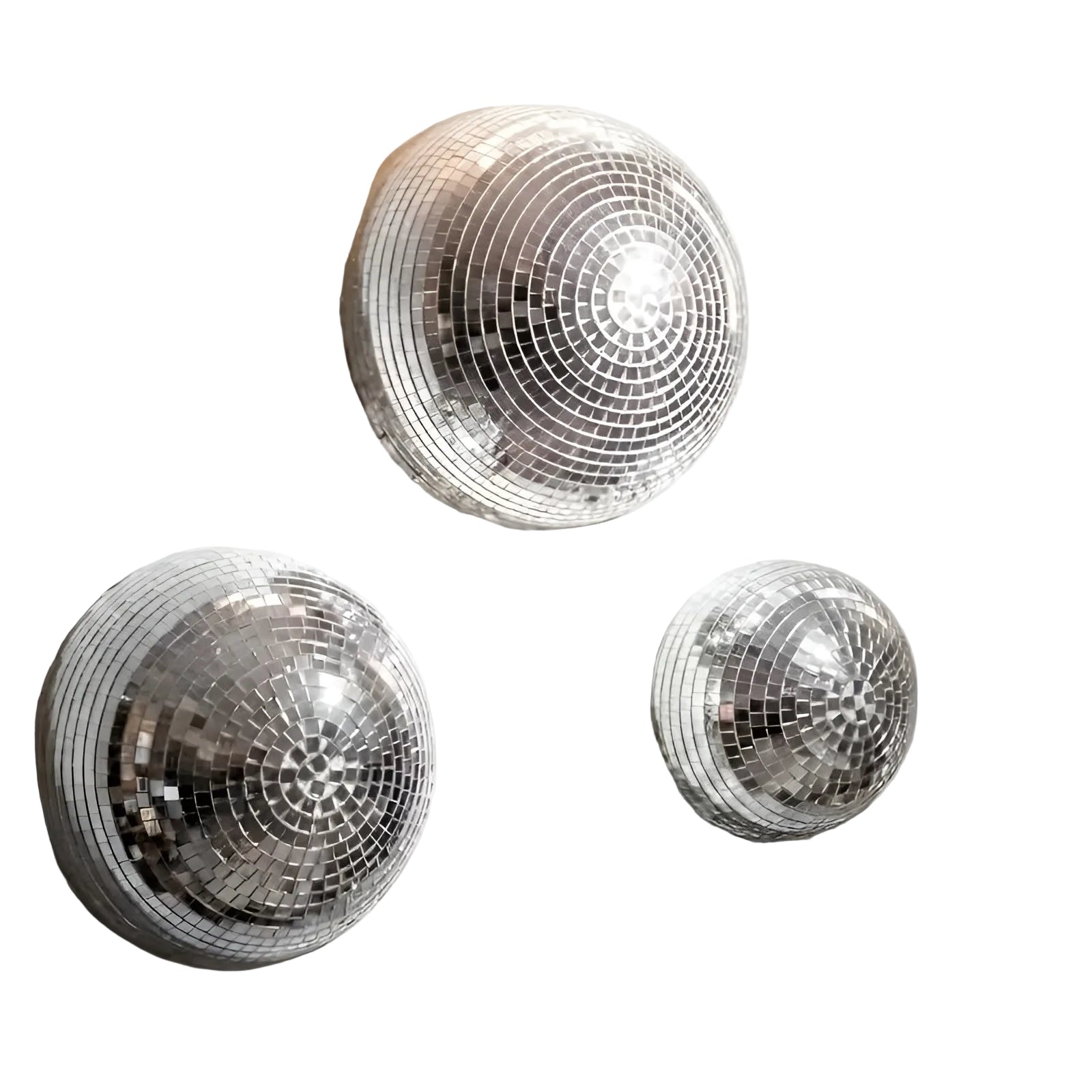 Disco-Spiegel Wanddeko – 3D Halbkuppel Spiegel-Set mit Mosaik-Effekt für stilvolle Wohnraumdekoration - Disco-Kugel