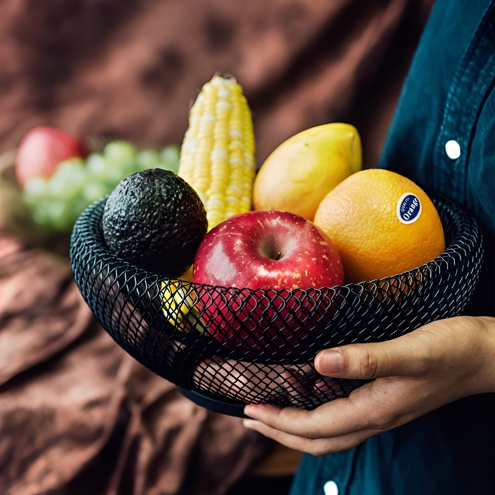 Doppelwandige Obstschale aus Metall – Dekorative Design-Schale für Küche & Esstisch - Obstschale