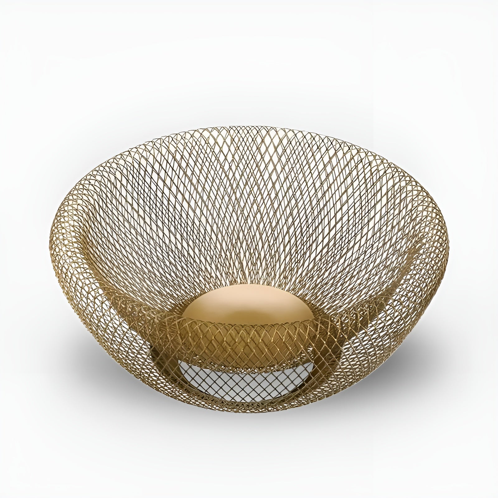 Doppelwandige Obstschale aus Metall – Dekorative Design-Schale für Küche & Esstisch - Gold - Obstschale