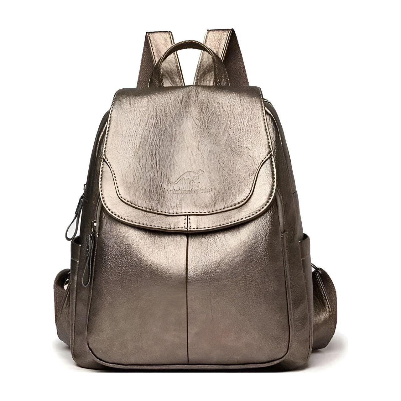 Dorina Bag - Vintage Leder Reise- und Schulrucksack für Frauen - Bronze - Rucksack