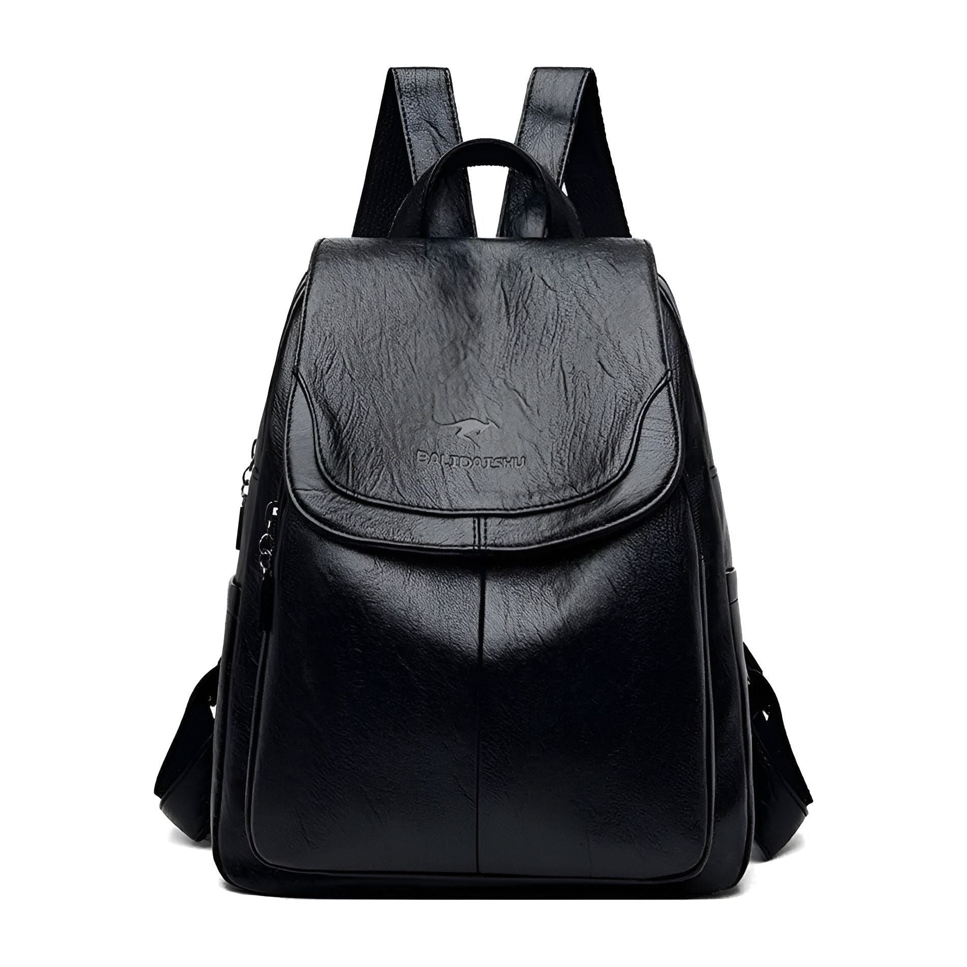 Dorina Bag - Vintage Leder Reise- und Schulrucksack für Frauen - Schwarz - Rucksack