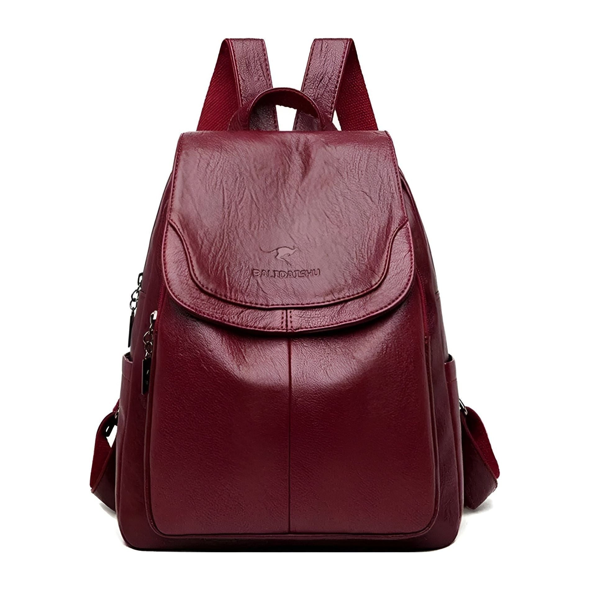 Dorina Bag - Vintage Leder Reise- und Schulrucksack für Frauen - Weinrood - Rucksack