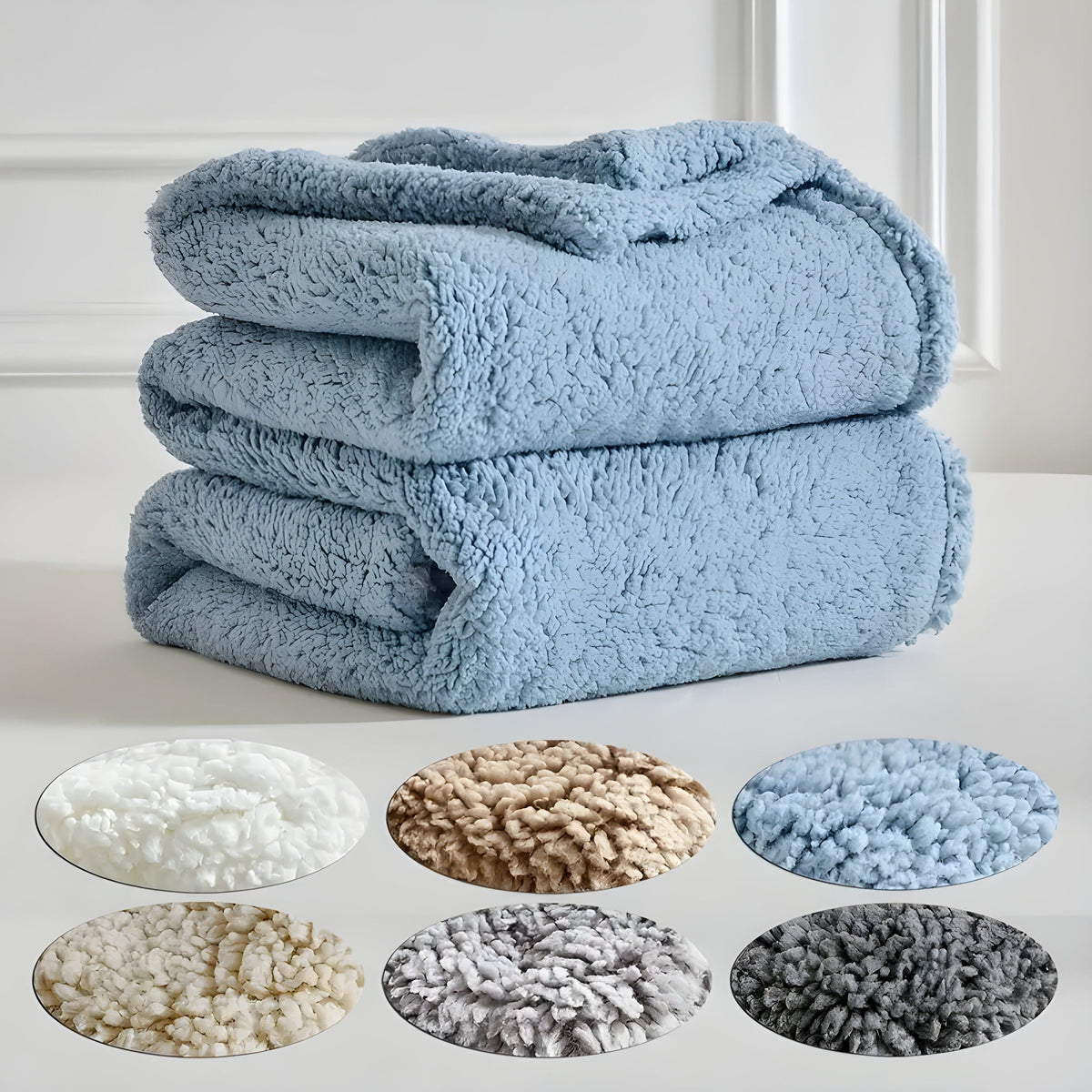 DoubleCozy Blanket - Lässige doppelseitige Sherpa-Fleecedecke - Saisonale Dekoration