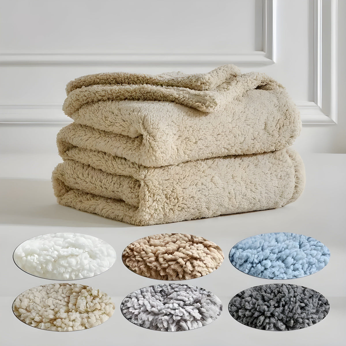DoubleCozy Blanket - Lässige doppelseitige Sherpa-Fleecedecke - Saisonale Dekoration