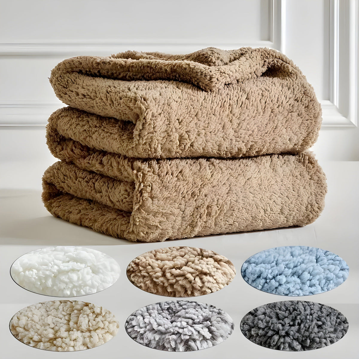 DoubleCozy Blanket - Lässige doppelseitige Sherpa-Fleecedecke - Saisonale Dekoration