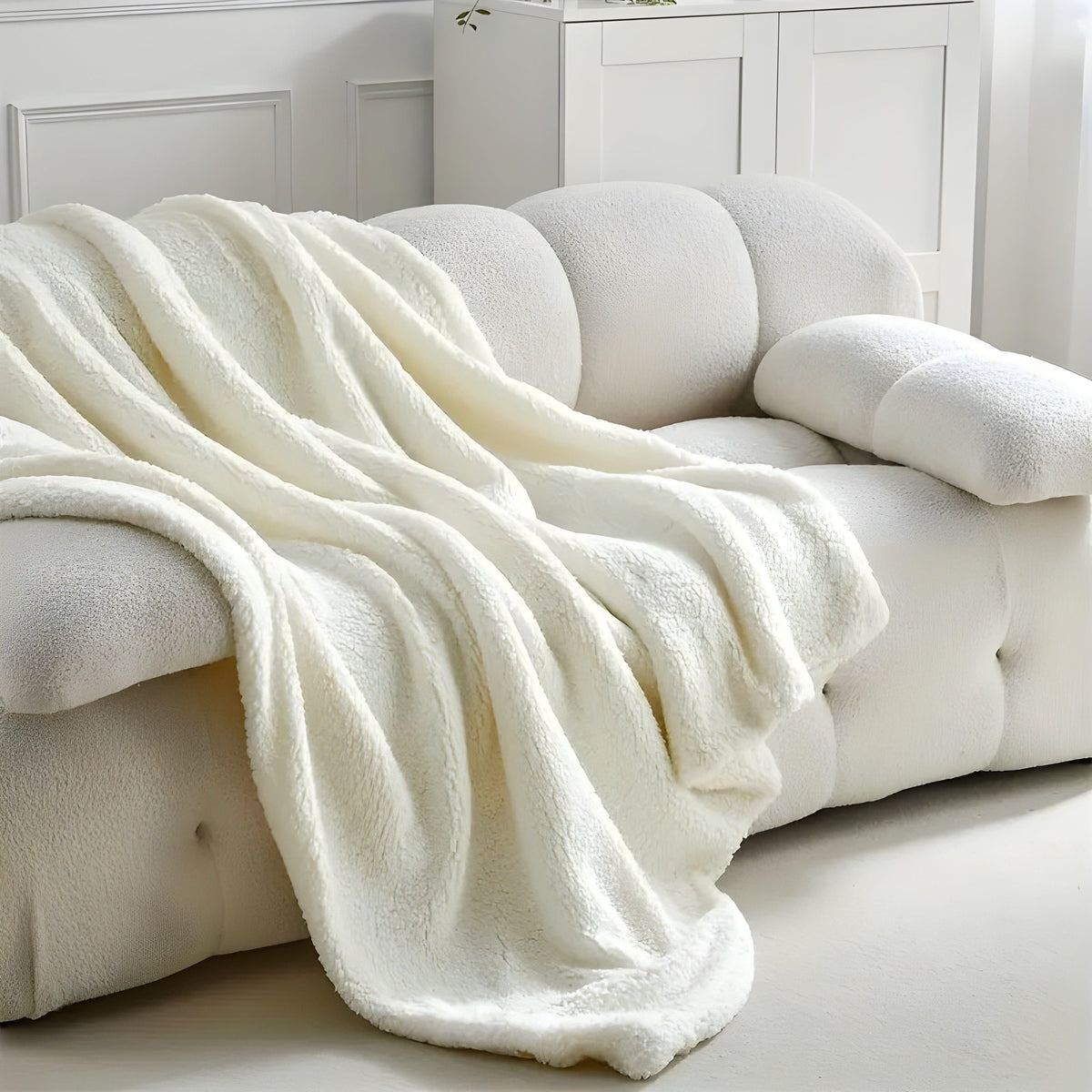 DoubleCozy Blanket - Lässige doppelseitige Sherpa-Fleecedecke - Saisonale Dekoration