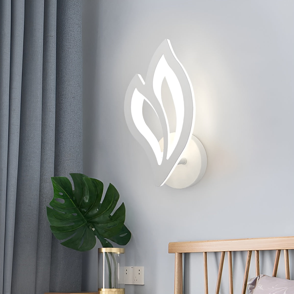 LeafGlow  Moderne LED-Wandleuchte –  Scandinavian-style Design & Angenehmes Licht | Für Zuhause