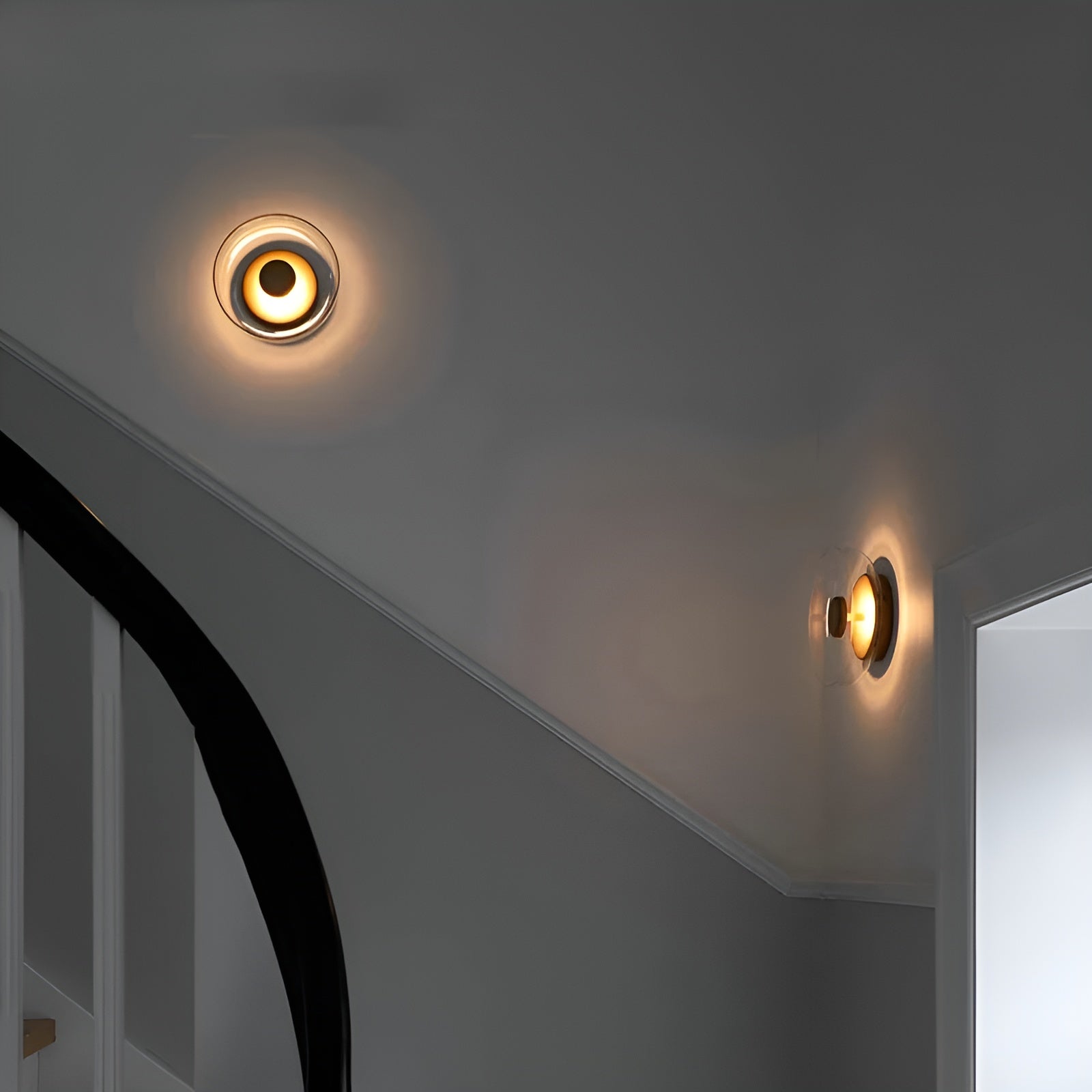 GlassGleam Light - Nordisches Glas LED-Gang-Wandleuchte