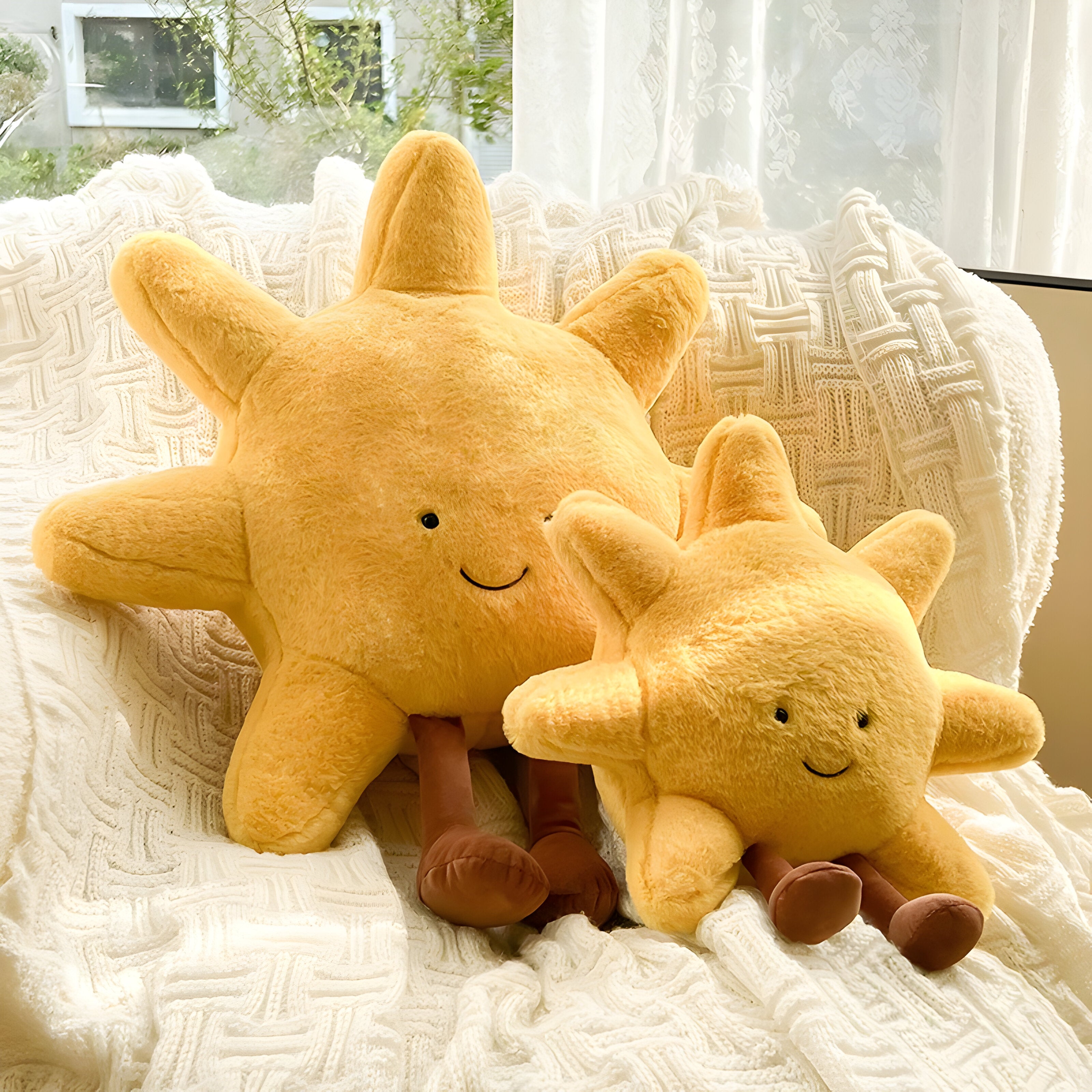 CloudMoon Cushion - Weiches Mond und Sonne Tatami-Kissen