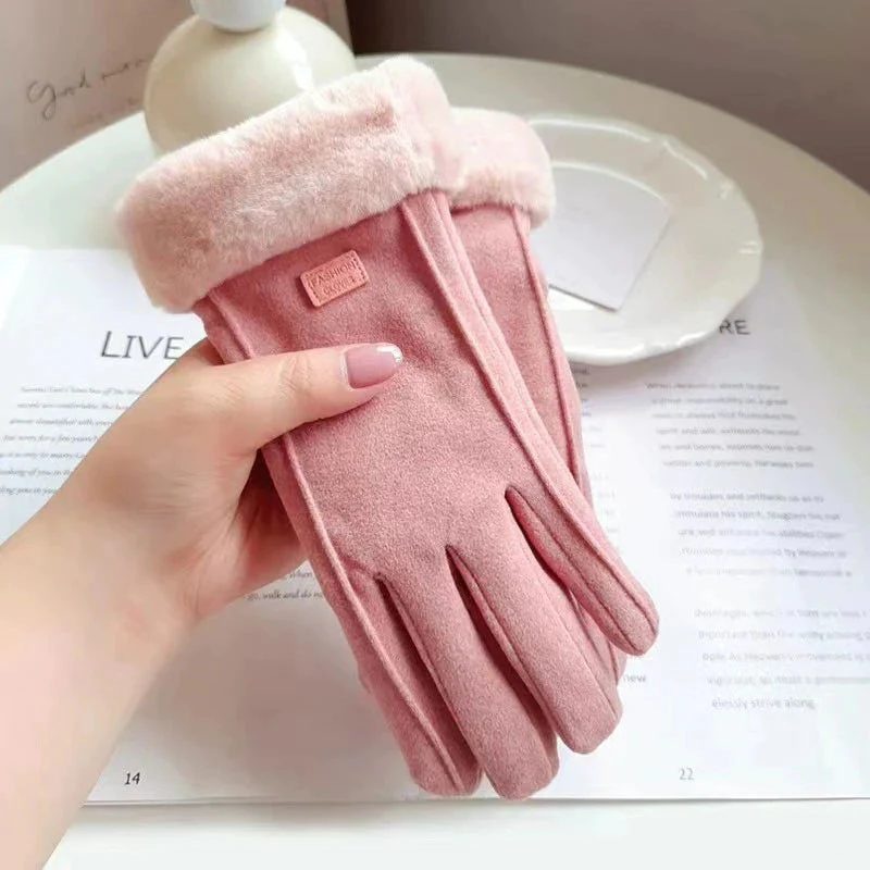 Weiche Winterhandschuhe Damen – Innenansicht mit Fleece-Futter