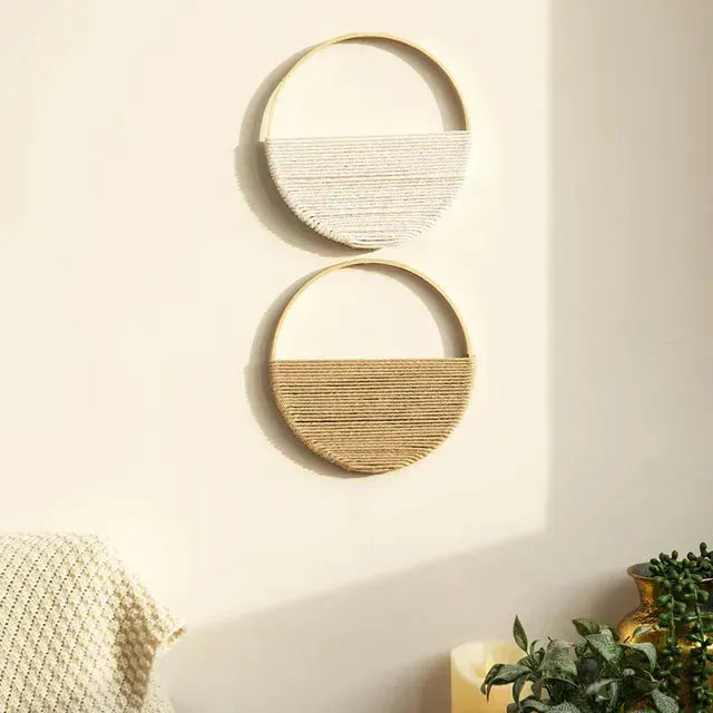 Dreamy Déco - Makramee Traumfänger Boho-Wanddekor - Weiß-beige - Wanddekoration