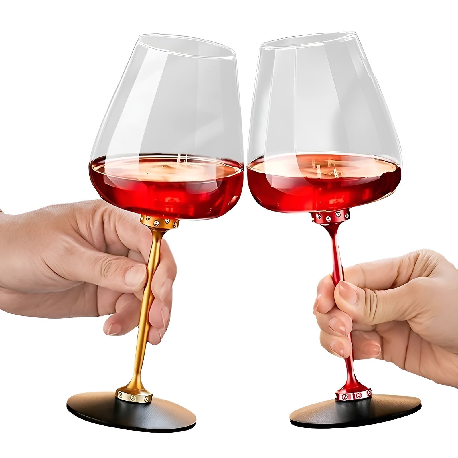 Drehbares Kristallglas – Stilvolles Trinkglas für Wein Whiskey & Cocktails | Perfekt für Partys & Hausbar - Spinnendes