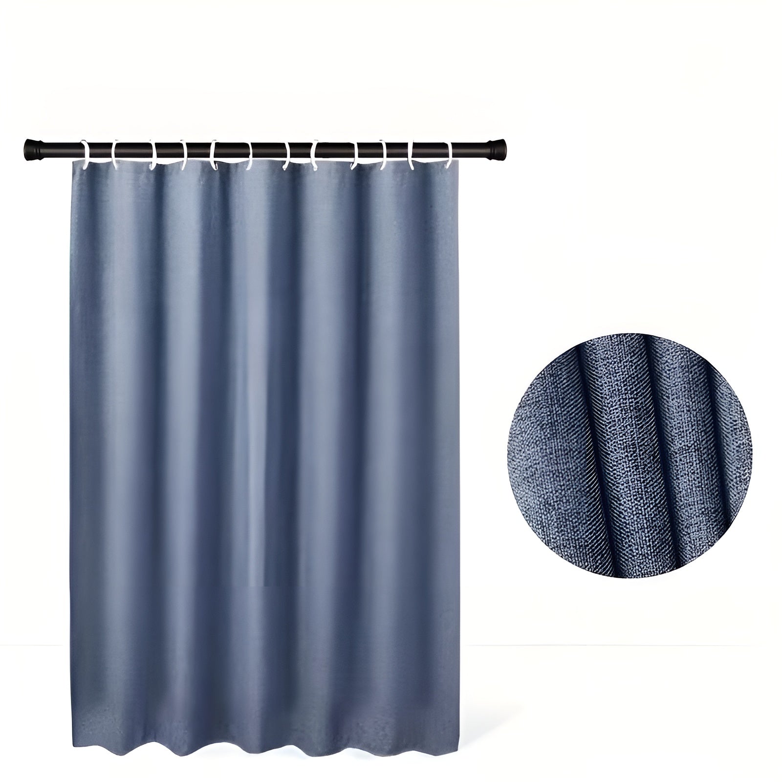 Duschvorhang aus Polyester – Waschbar und Wasserabweisend | Modernes Badezimmerdesign mit Haken - 100x200cm / Ruhiges