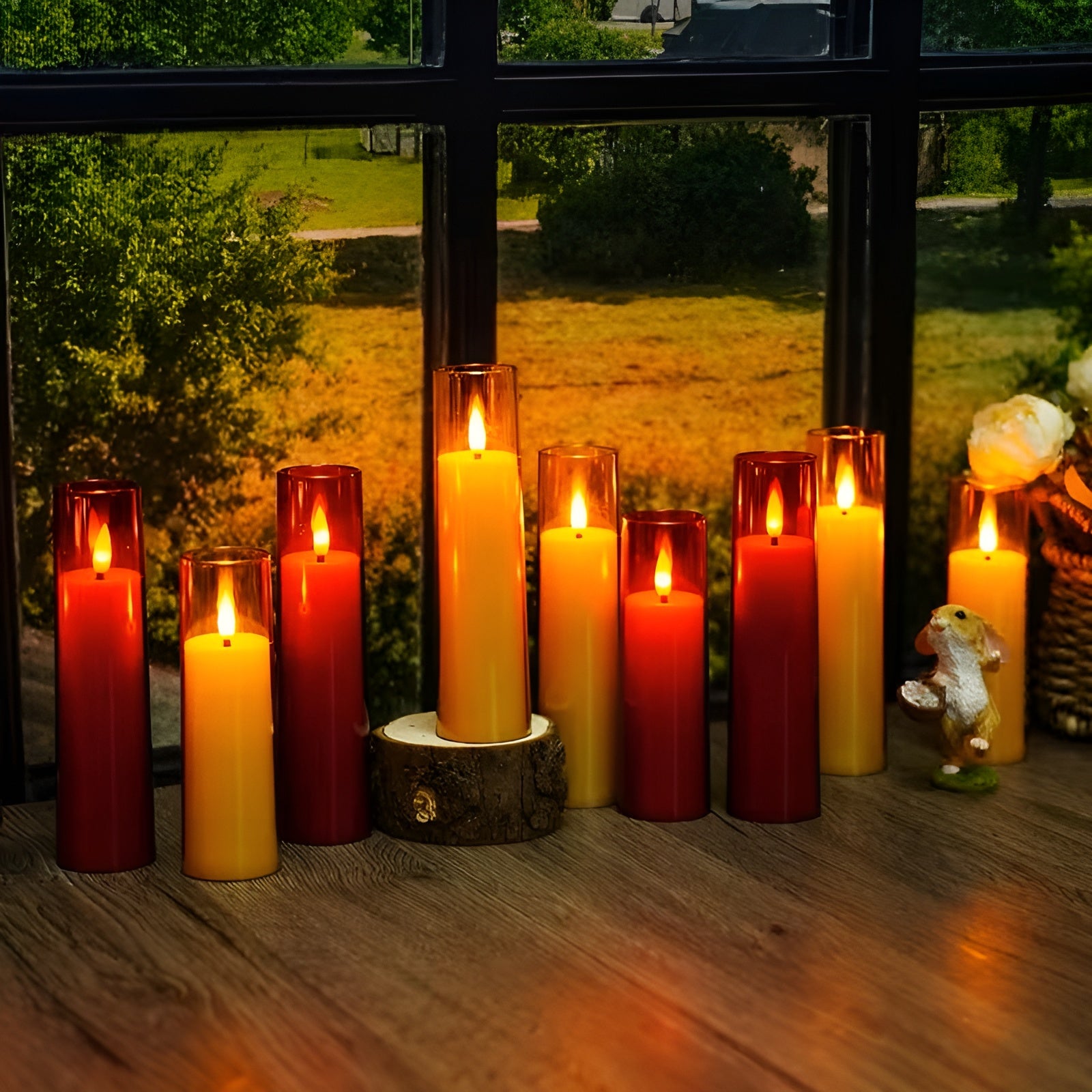 Flackernde LED Kerzen 12er Set – Stimmungsvolles Licht ohne Brandgefahr | Mit Fernbedienung & Timer - Wohnzubehör