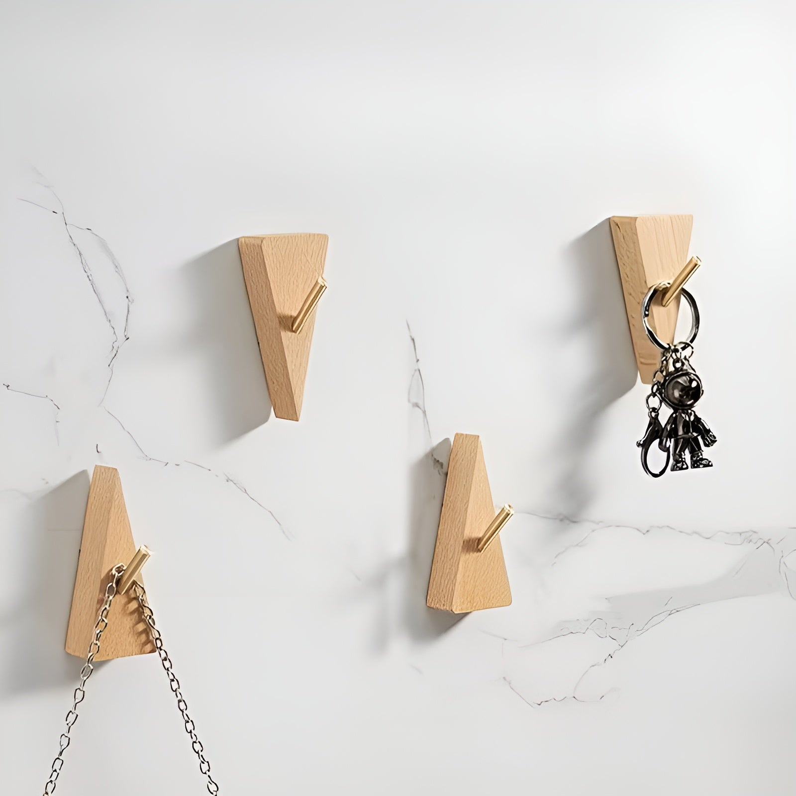 Wandhaken-Set (4 Stück) – Modernes Design im Nordischen Stil | Hochwertig & Dekorativ für Flur Bad und Schlafzimmer