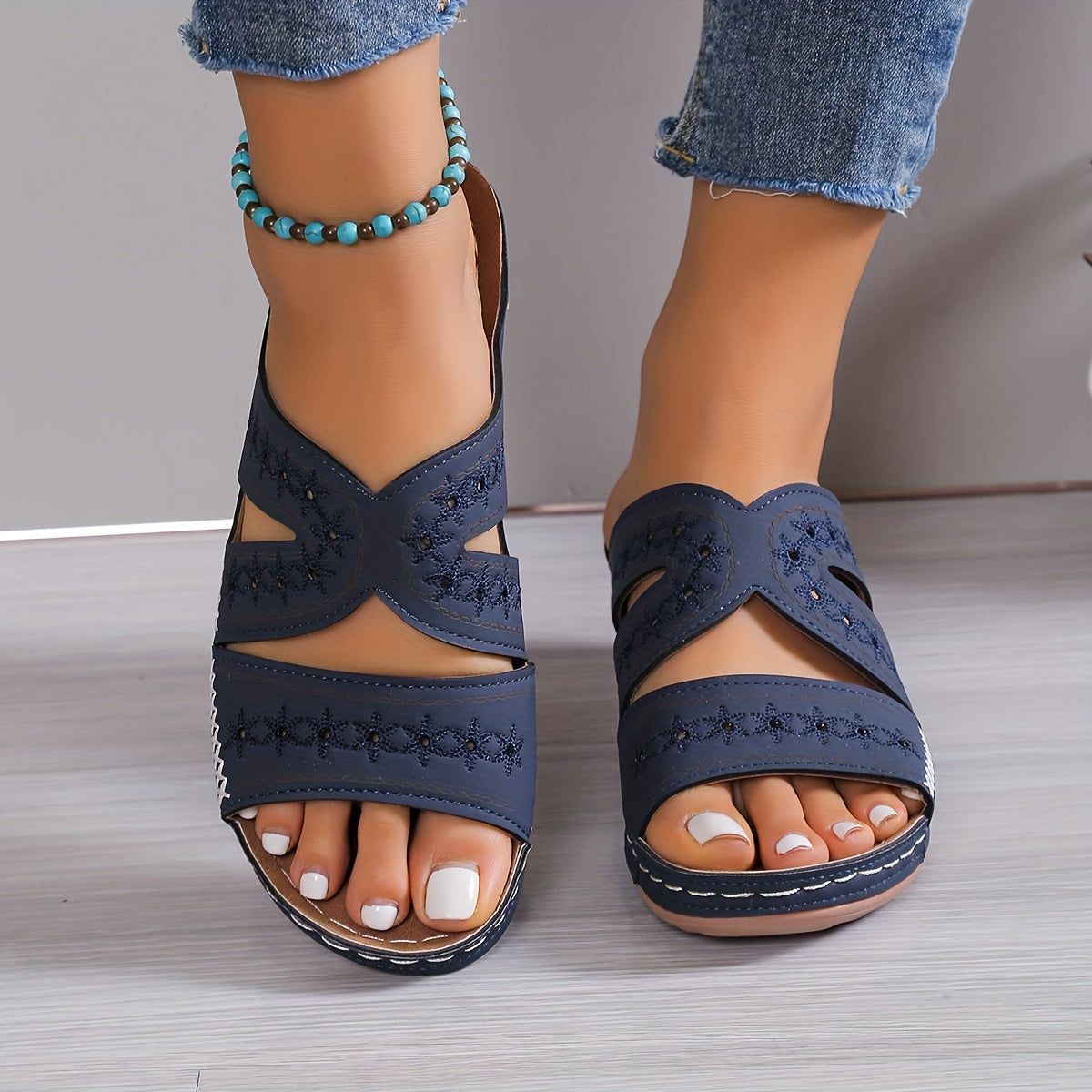 Annabelle Sandalen - Damen Casual Orthopädische Offene Keilsandalen Elegare