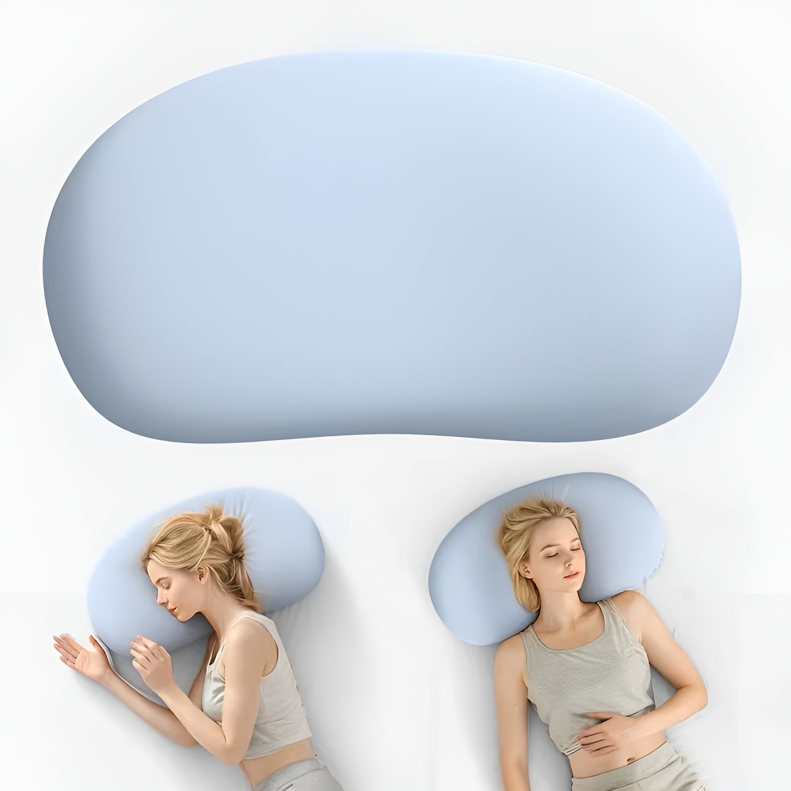Nackenkissen mit ergonomischer Form – Entlastend und Weich | Für erholsamen Schlaf - Blau - Kissen