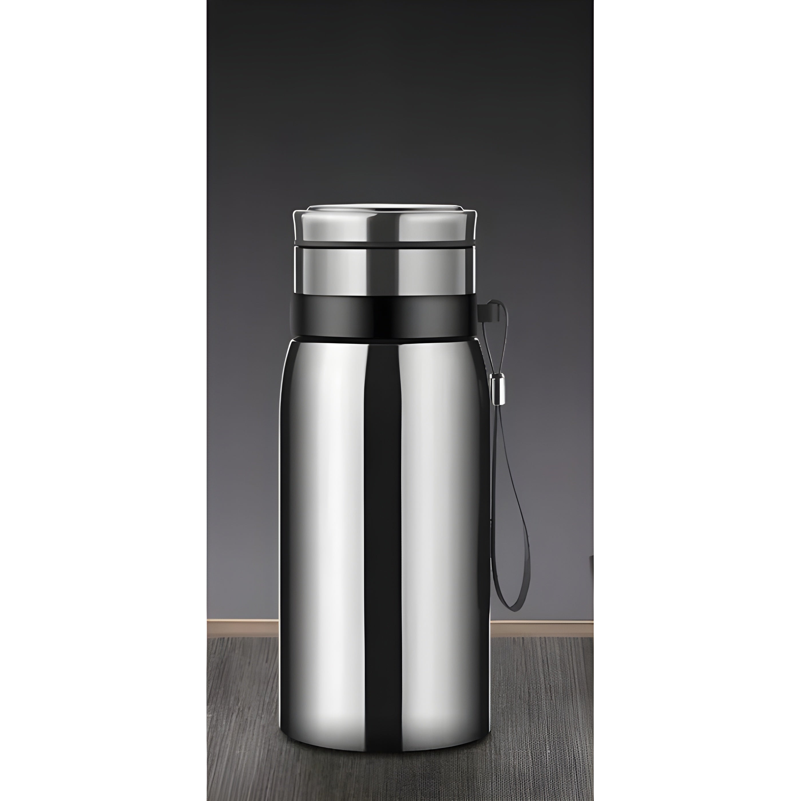 Edelstahl Thermobecher mit Teesieb – Isoliert und Praktisch | Perfekt für Tee unterwegs - 750ml / Silber - Wohnen