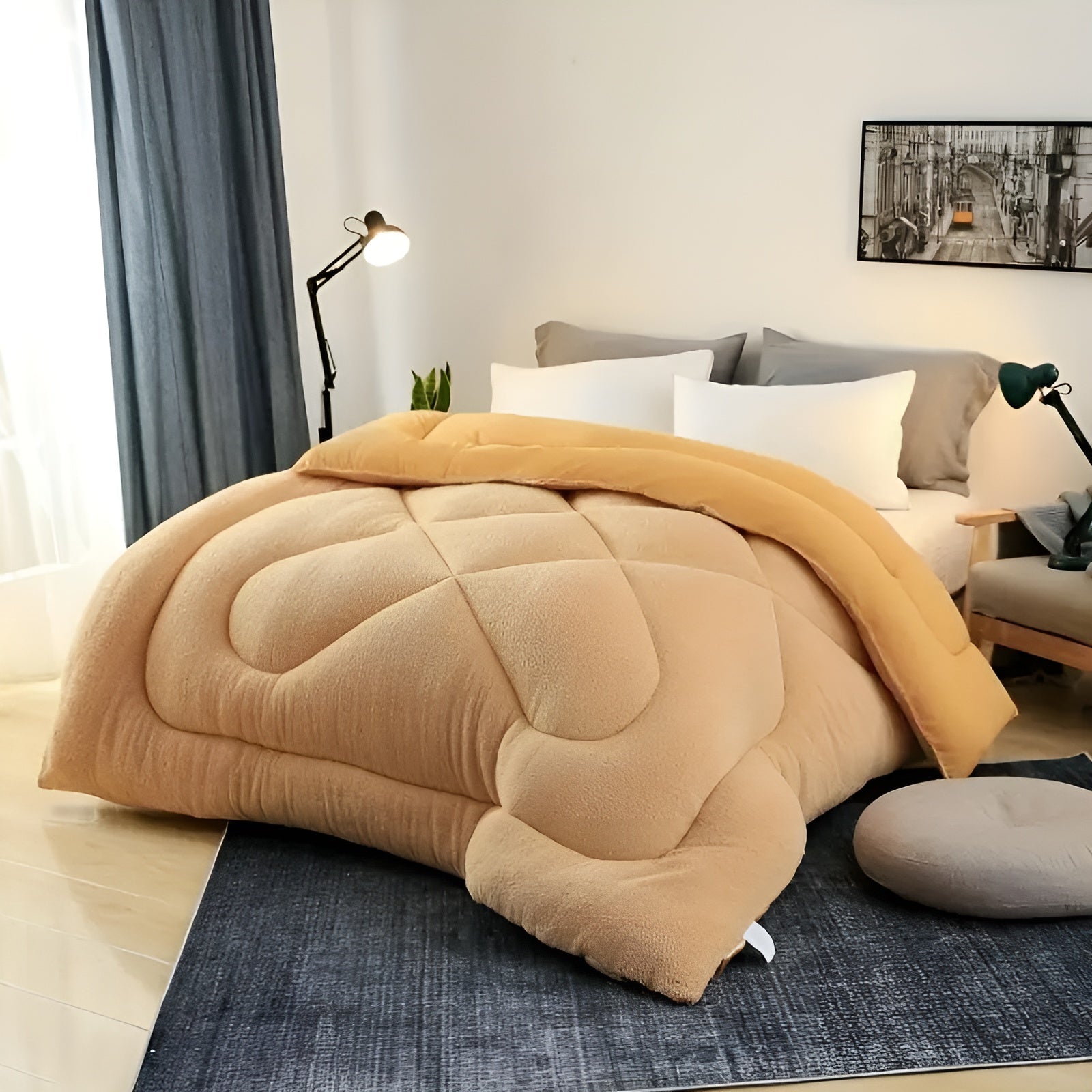 Warme Milchvlies-Steppdecke – extra weich und wärmespeichernd | Ideal für Herbst und Winter