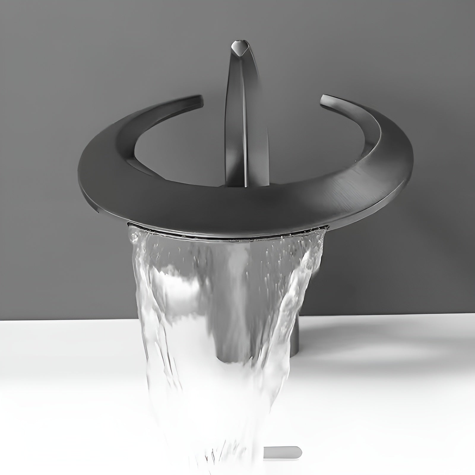 Einhebel-Wasserhahn mit Wasserfallauslauf – Wasserfall-Design | Robuste Messingkonstruktion - Waschtischarmaturen