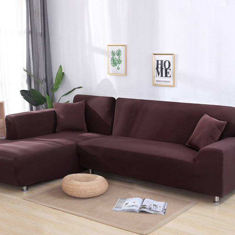 Elastischer Sofabezug aus einfarbigem Stretchmaterial - Kaffeebraun / 1-Sitzer 35’’ – 55’’ (90–140 cm) - Sofabezug