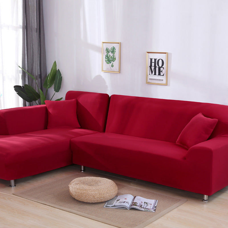 Elastischer Sofabezug aus einfarbigem Stretchmaterial - Rot / 1-Sitzer 35’’ – 55’’ (90–140 cm) - Sofabezug