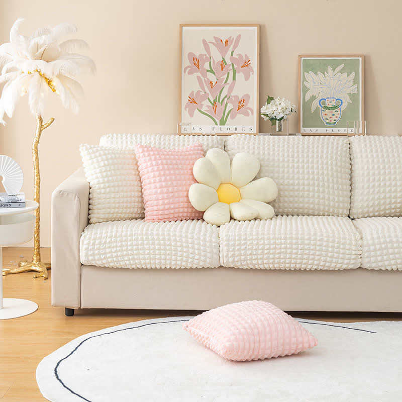 Elastischer Sofabezug aus Seersucker für Sofa und Chaiselongue - Sofabezug