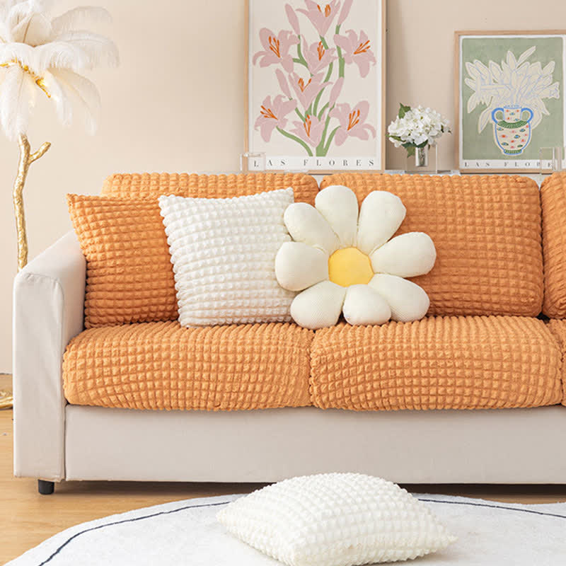 Elastischer Sofabezug aus Seersucker für Sofa und Chaiselongue - Sofabezug