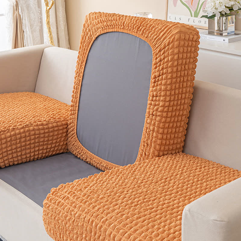 Elastischer Sofabezug aus Seersucker für Sofa und Chaiselongue - Sofabezug
