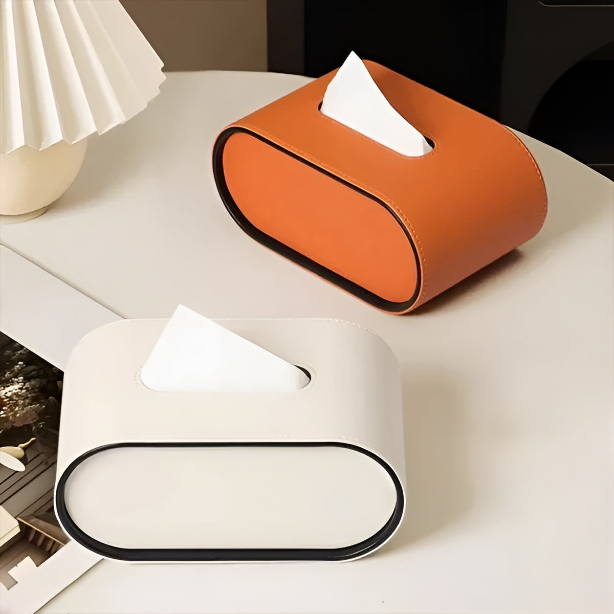 Elegante Leder-Taschentuchbox – Stilvolle Aufbewahrung mit zeitlosem Design - Taschentuchbox