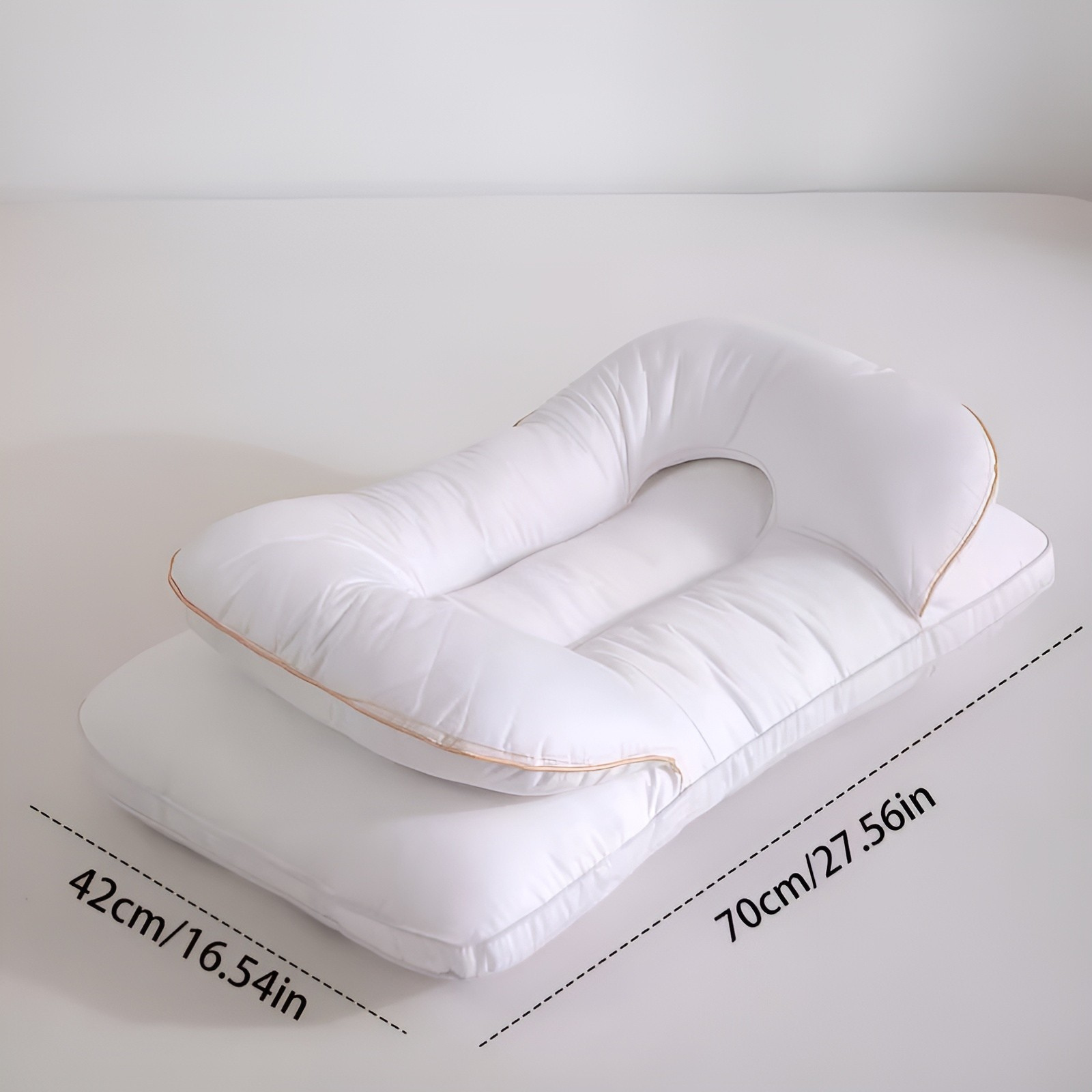 Ergonomic Cooling Nackenkissen aus Memory Foam – Orthopädisches Seitenschläfer-Kissen mit konturierter Nackenstütze &