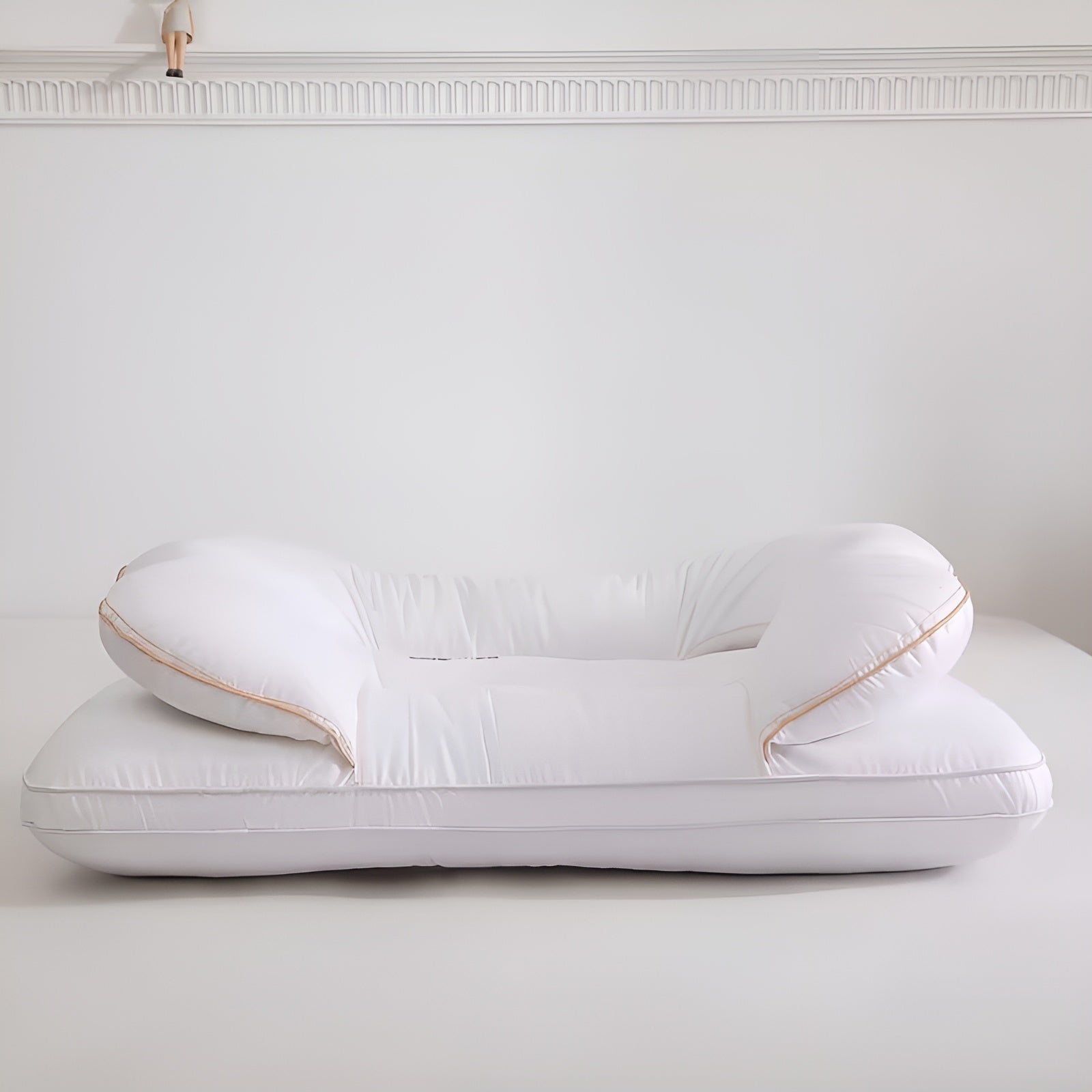 Ergonomic Cooling Nackenkissen aus Memory Foam – Orthopädisches Seitenschläfer-Kissen mit konturierter Nackenstütze &