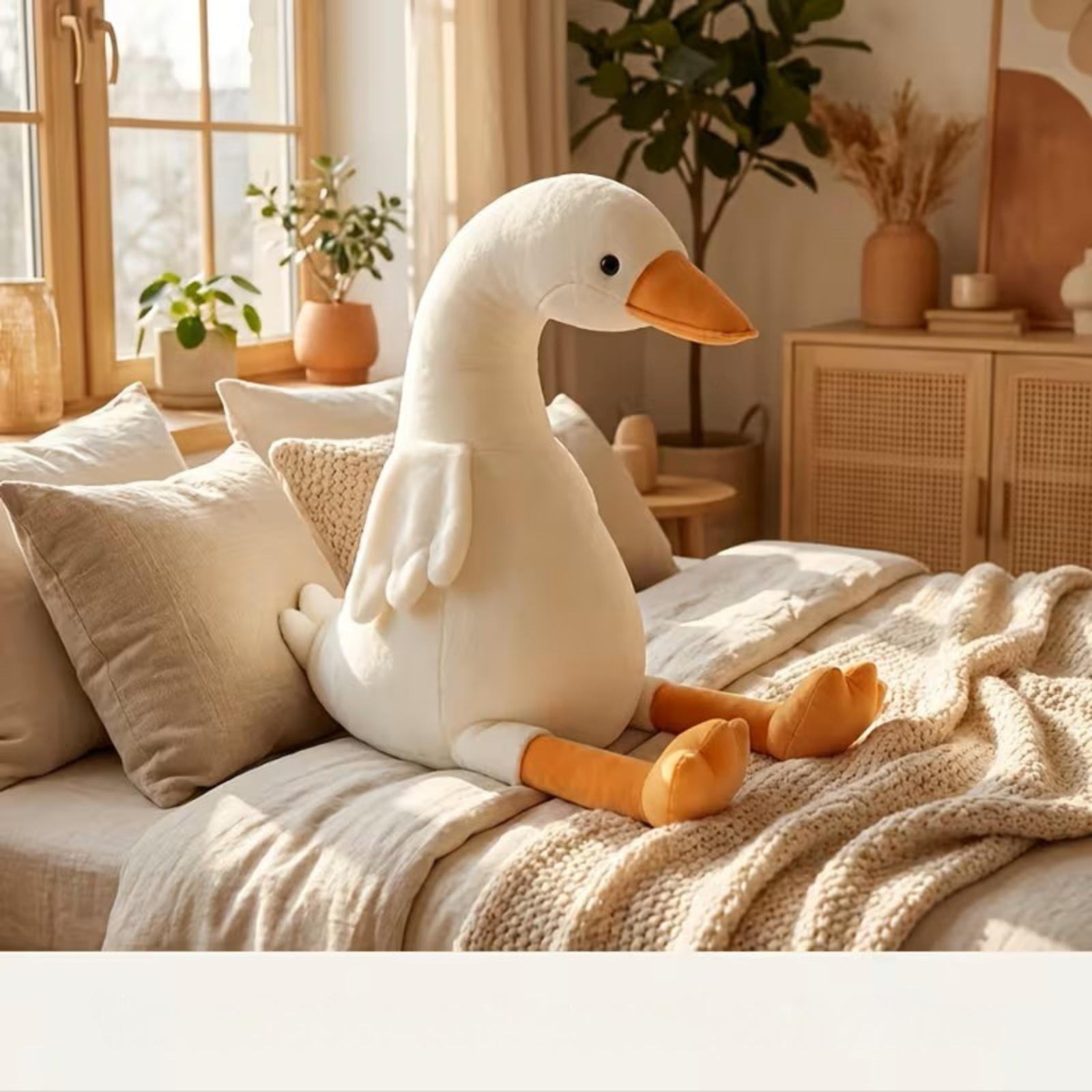 Extra Große Plüschgans – Weiches & Kuscheliges Kuscheltier Für Kinder - Plüsch-Kuscheltier