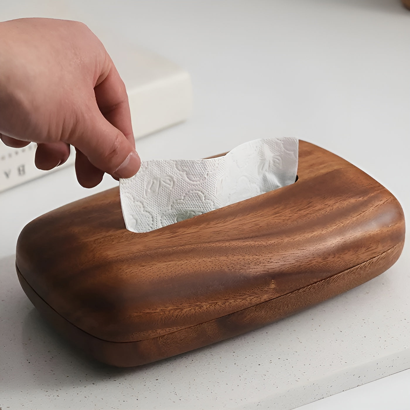 Taschentuchbox aus Walnussholz – Elegant und Funktional | Stilvolles Wohnaccessoire - Handtasche