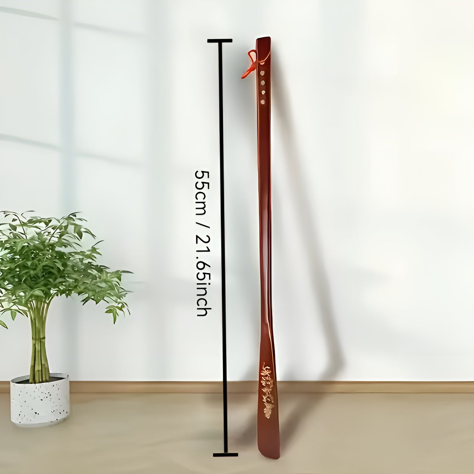 Langer Schuhlöffel aus Holz – Ergonomischer Griff | Komfortables Anziehen ohne Bücken - Wohnzubehör