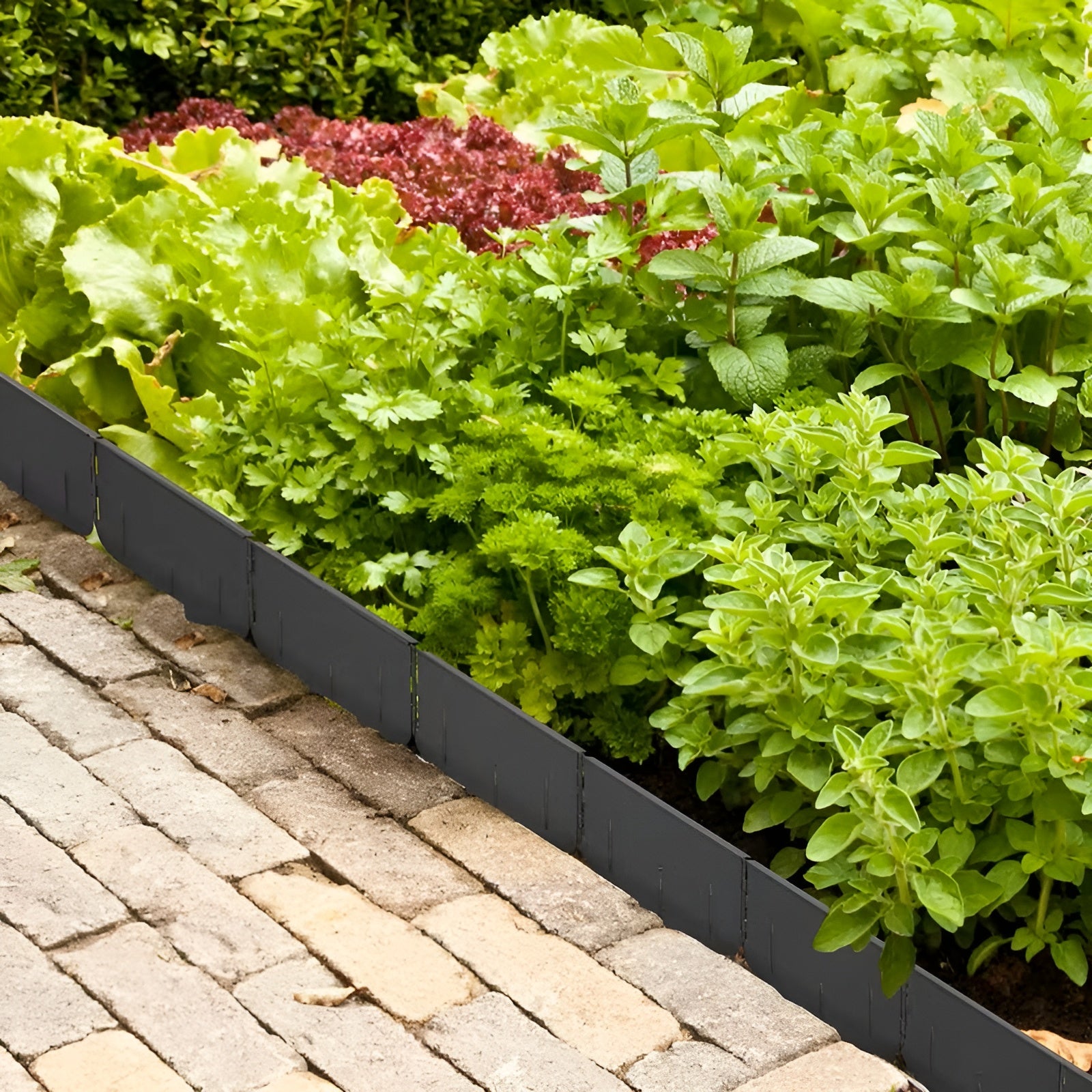 Gartenpalisade aus Kunststoff – Saubere Rasenkanten | Robuste Beeteinfassung für Rasen und Blumenbeet