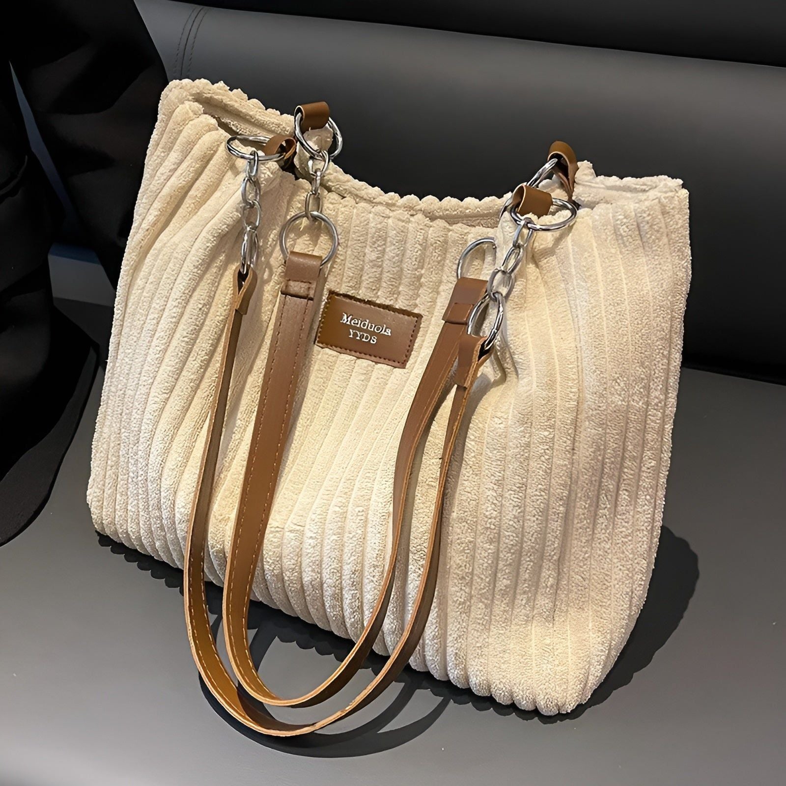 Carla Bag - Corduroy Feminine Luxus-Umhängetasche - Elegare