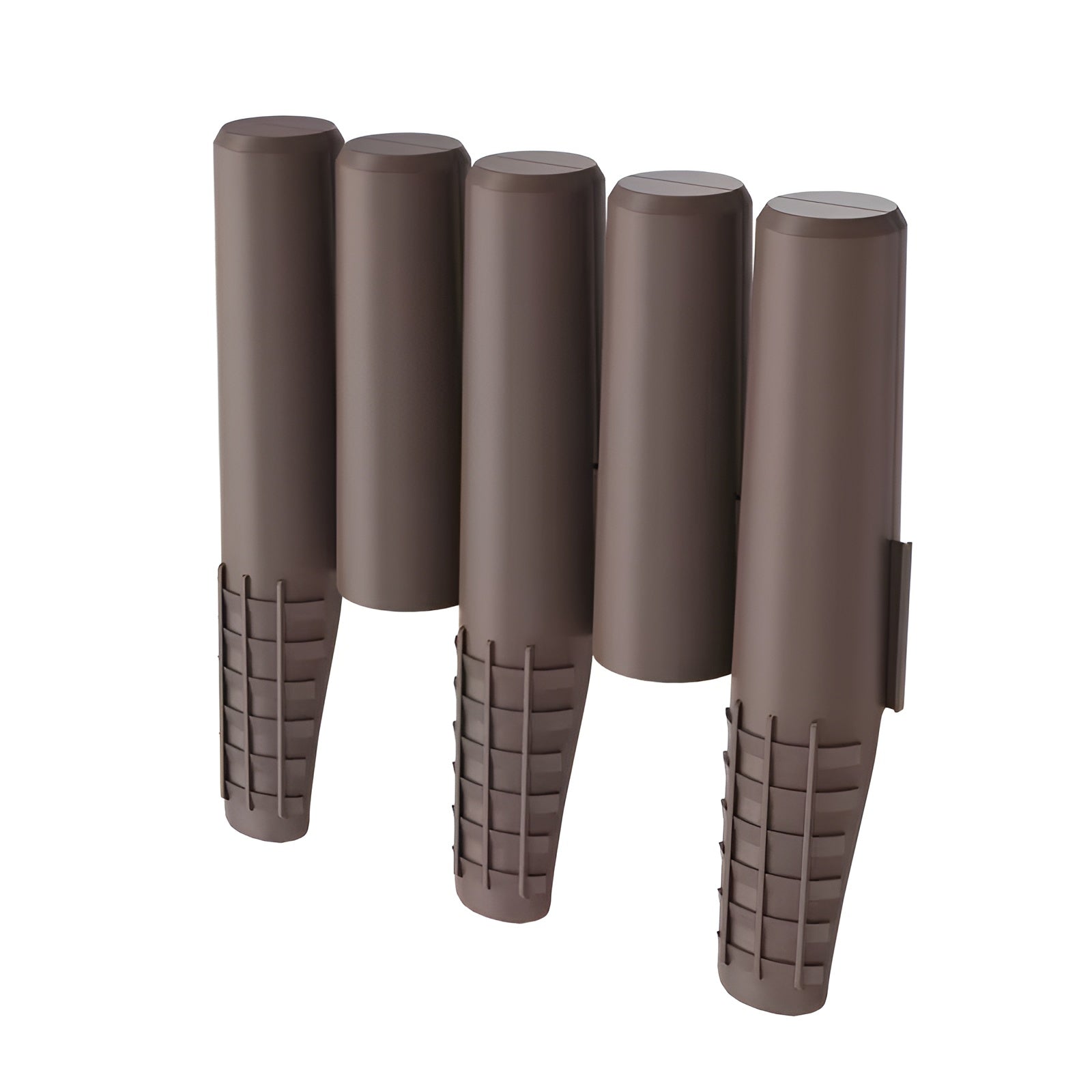 Beeteinfassung aus Kunststoff in Holzoptik – Flexibler Gartenzaun mit Erdspießen | Dekorative Rasenkante für Blumenbeete und Wege