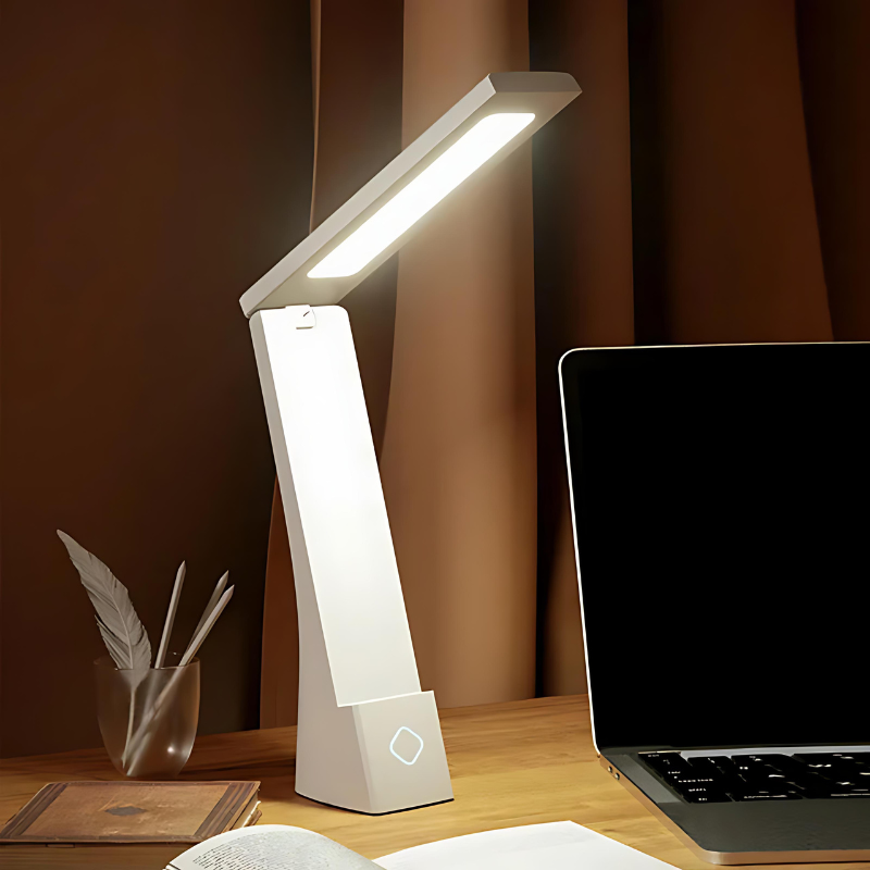 Faltbare LED-Tischlampe mit Touch-Bedienung – Minimalistisches Design - Weiß - Tischlampe